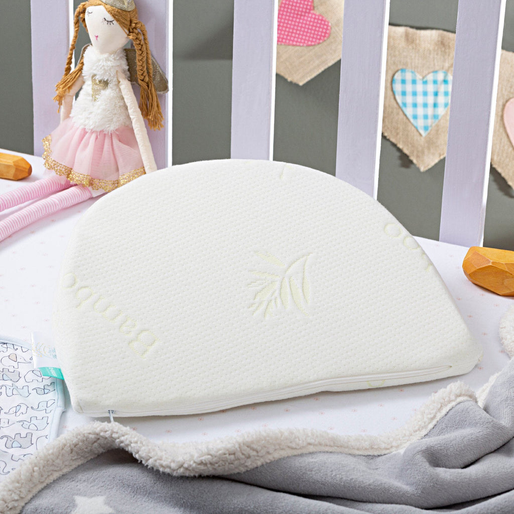 Star Fish - Soft Foam - C Shaped Baby Crib Wedge Pillow - Special Inclined - Medium Firm Maternity & Kids The White Willow Green 