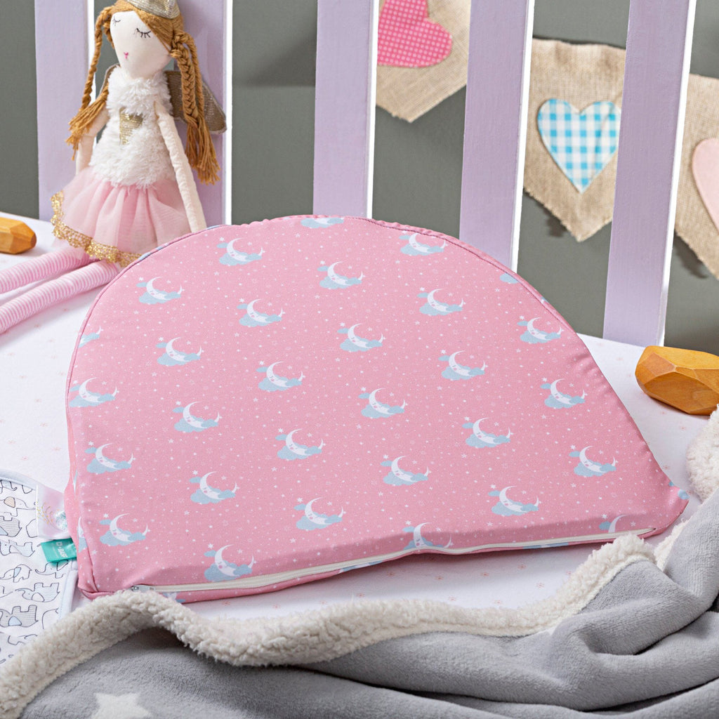 Star Fish - Soft Foam - C Shaped Baby Crib Wedge Pillow - Special Inclined - Medium Firm Maternity & Kids The White Willow Pink 