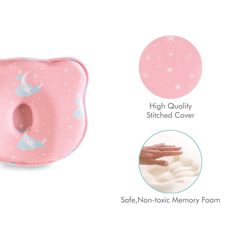 Teddystar - Memory Foam Baby Head Shaping Pillow - Infant to 12 Months - Soft Maternity & Kids The White Willow 