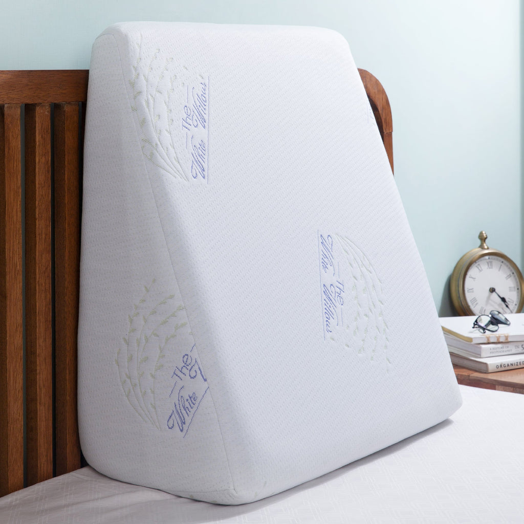 Zeus - Activated Charcoal Memory Foam & HR Foam Wedge Pillow - 3 Different Sizes - Medium Firm - The White Willow